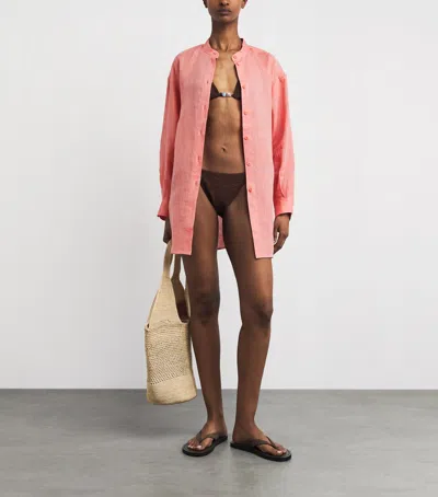 Eres Exact Linen Shirt In Pink