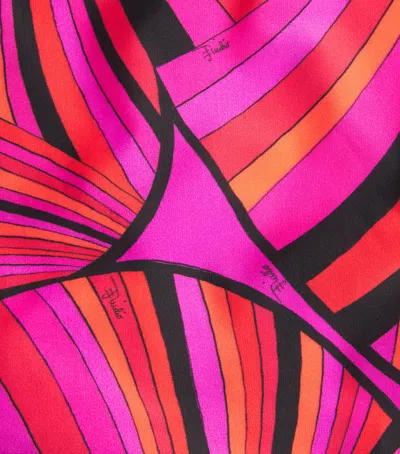 Pucci Iride Print Swimsuit In Multi