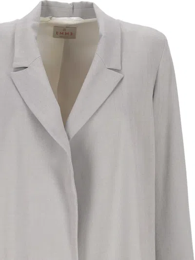 Marella Notch-lapel Open-front Jacket In Gray