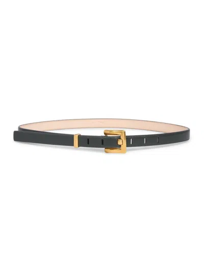 Balmain Anthem Leather Belt In Black