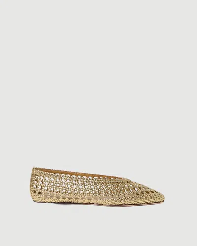 Loeffler Randall Women's Tan Woven Raffia Ballet Flats In Nude
