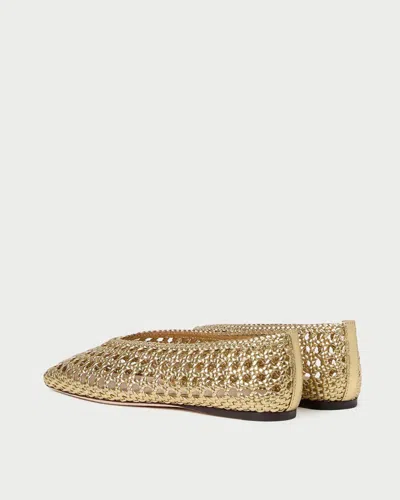 Loeffler Randall Women's Tan Woven Raffia Ballet Flats In Nude