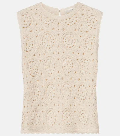 Frame The Crochet Cotton Top In Multi