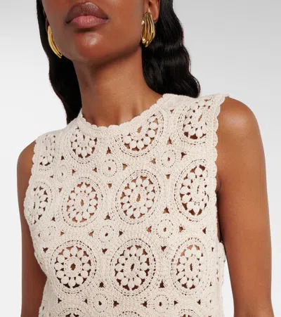 Frame The Crochet Cotton Top In Multi