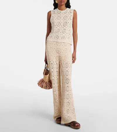 Frame The Crochet Cotton Top In Multi