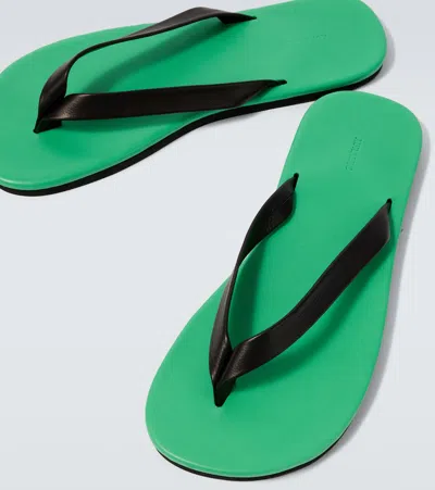 Auralee Leather Thong Sandals In Multi