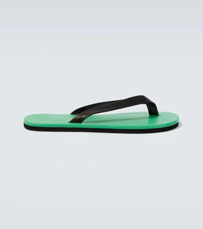 Auralee Leather Thong Sandals In Multi