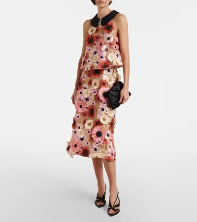 Dorothee Schumacher Blooming Meadow Silk-trimmed Top In Multi