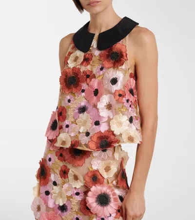 Dorothee Schumacher Blooming Meadow Silk-trimmed Top In Multi