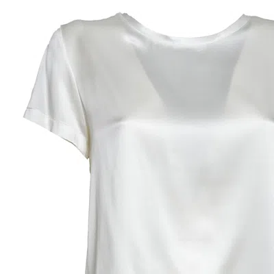 Solotre Satin-finish T-shirt In White