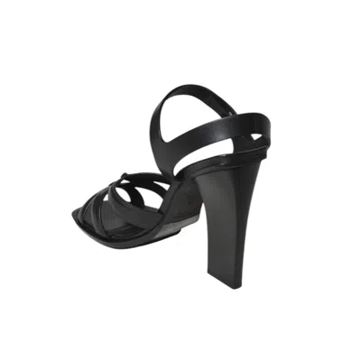 Max Mara Minimal Square Heel Sandals In Animal Print