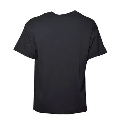 Palm Angels Neck Logo Regular Tee In Black