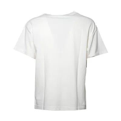 Palm Angels Neck Logo Printed T-shirt In White