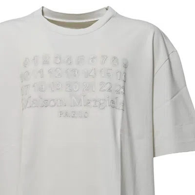 Maison Margiela Crew-neck T-shirt With Logo T-shirts White In White