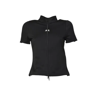 Courrèges Woman Sweatshirt Black Size S Polyester In Black