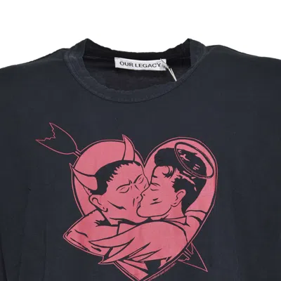 Our Legacy Mens Love Story Print Loose Love Graphic-print Cotton T-shirt In Black
