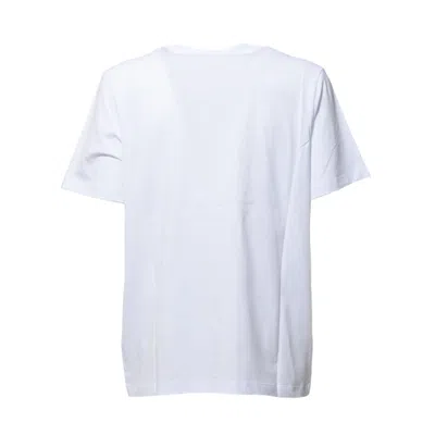 Msgm Cotton T-shirt With Logo In White