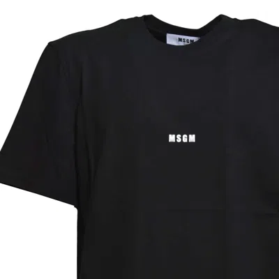 Msgm T Shirt Con Micro Logo In Black