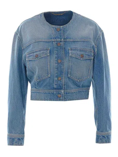 Chloé Denim Jacket In Blue
