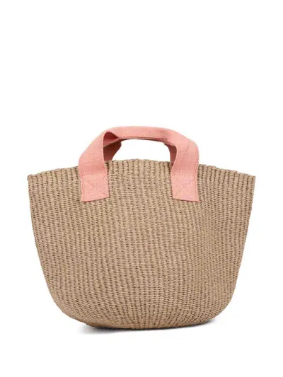 Chloé Logo-embroidered Tote Bag In Brown