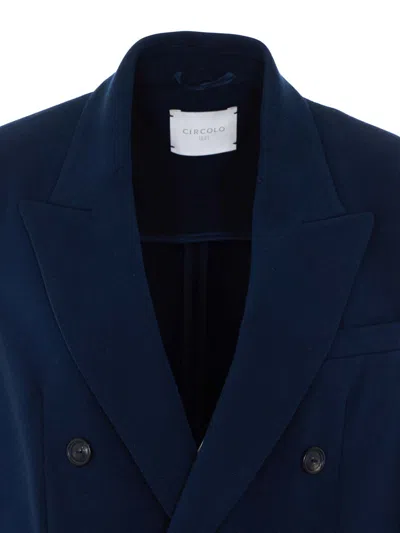 Circolo 1901 Blue Double Breasted Button Closure In Blue