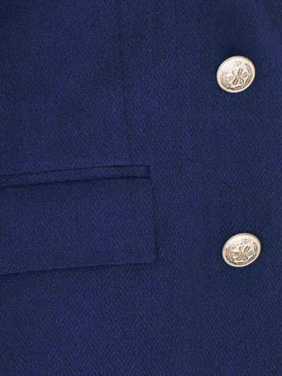 Circolo 1901 Blue Double Breasted Button Jacket In Blue