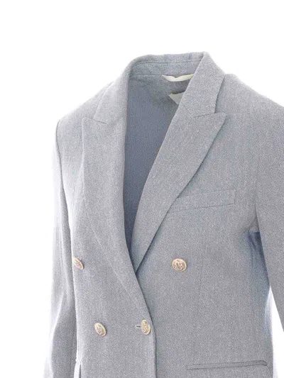 Circolo 1901 Light Blue Blazer In Gray