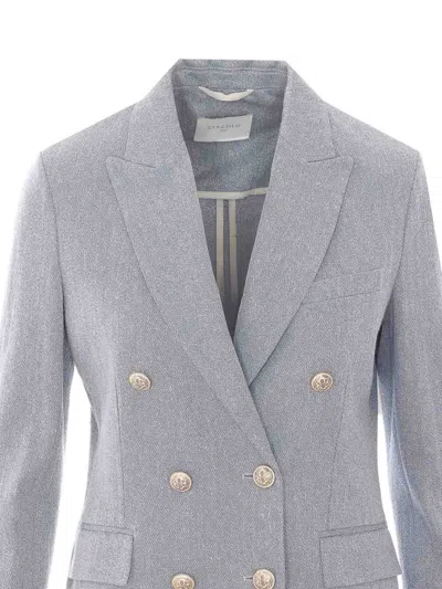 Circolo 1901 Light Blue Blazer In Gray