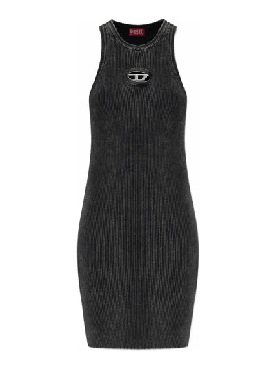 Diesel Cotton Dress In Black