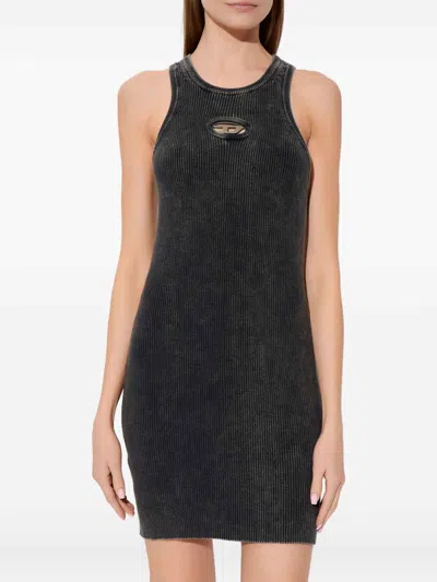 Diesel Cotton Dress In Black
