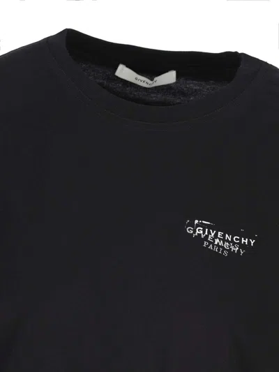 Givenchy Regular Fit Cotton T-shirt With Back Print In Black