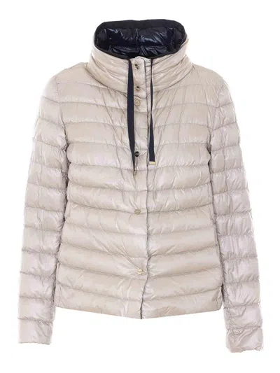Herno Reversible Light Down Jacket In Blue