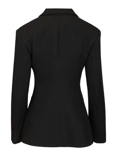 Loewe Wool Twill Jacket Jackets Black In Black
