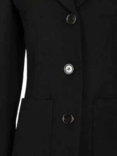 Loewe Wool Twill Jacket Jackets Black In Black