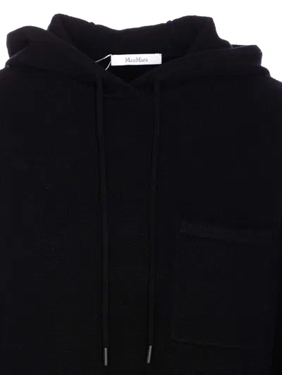 Max Mara Black Wool Taddeo Sweatshirt In Black