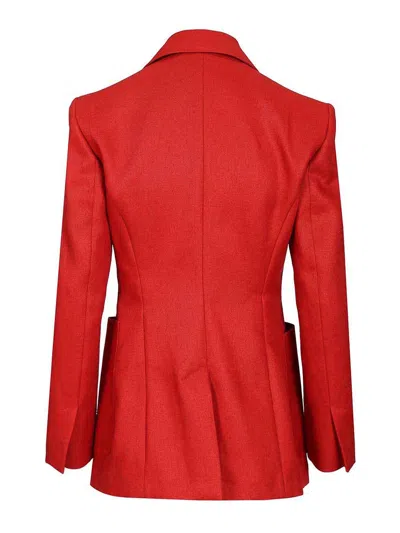 Max Mara Tailored Jacket Single Breasted Notch Lapel In Red