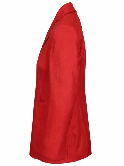 Max Mara Tailored Jacket Single Breasted Notch Lapel In Red