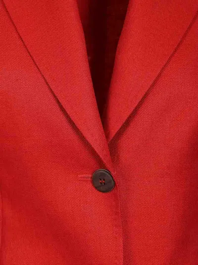 Max Mara Tailored Jacket Single Breasted Notch Lapel In Red