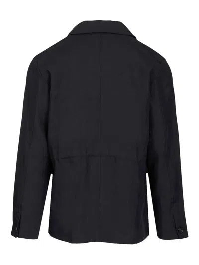 Paul Smith Linen Field Jacket In Multi