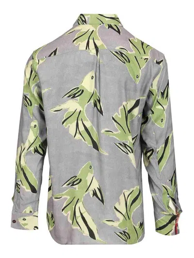 Paul Smith Print Buttoned Shirt In Gray