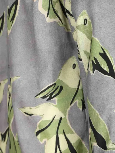 Paul Smith Print Buttoned Shirt In Gray