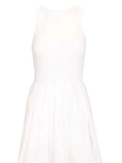 Polo Ralph Lauren Womens White Sleeveless Lace-trim Stretch-cotton Tank Dress