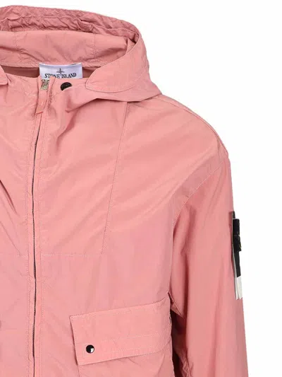 Stone Island Light Compact Touch Poly-tc Jacket In Pink