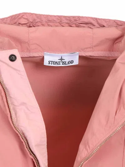 Stone Island Light Compact Touch Poly-tc Jacket In Pink