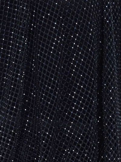 Sportmax Embellished Mesh And Jersey Top In Black