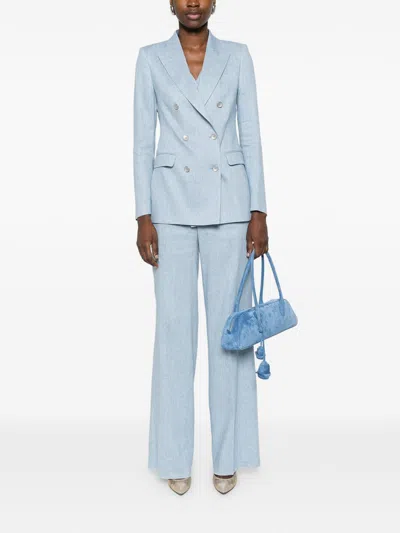 Tagliatore Double-breasted Suit In Blue