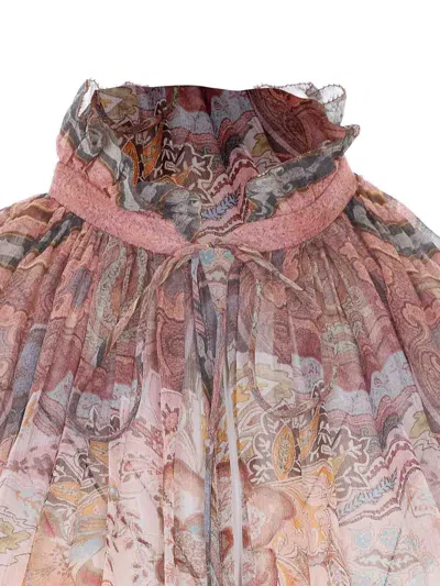 Zimmermann Alchemy Belted Paisley-print Chiffon Midi Dress In Multi