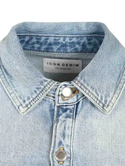 Icon Denim Oversized Denim Jacket In Blue