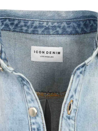 Icon Denim Oversized Denim Jacket In Blue