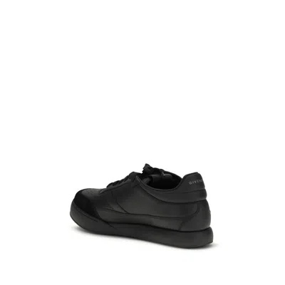 Givenchy Black Calf Leather Bos Taurus Low Top Sneakers In Multi
